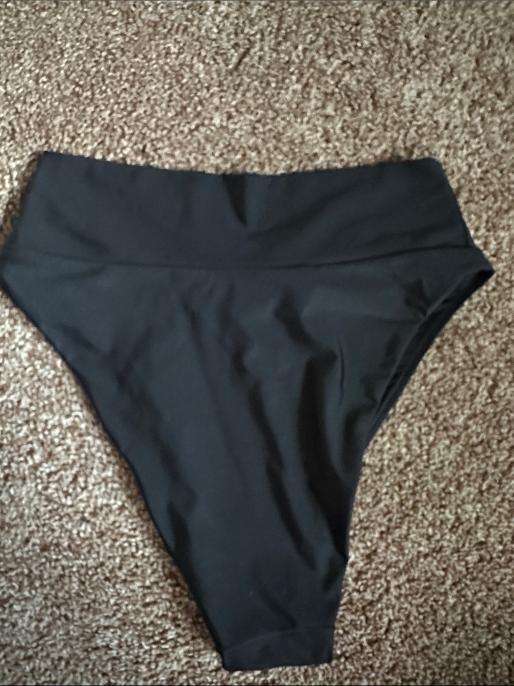 Aerie Black High-Waist Ruched Swim Bottoms - L - Picture 3 of 3